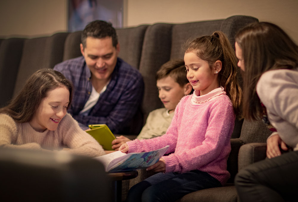 Spread out in our family lounges aboard Interislander