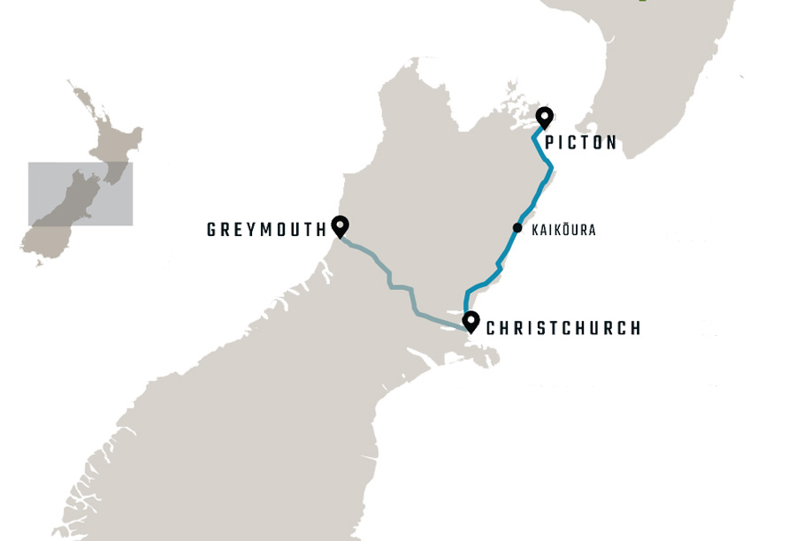 Travel the South Island on New Zealand rail