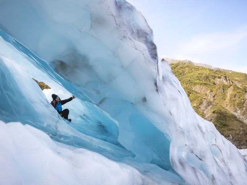 Explore frozen glaciers on New Zealand's West Coast
