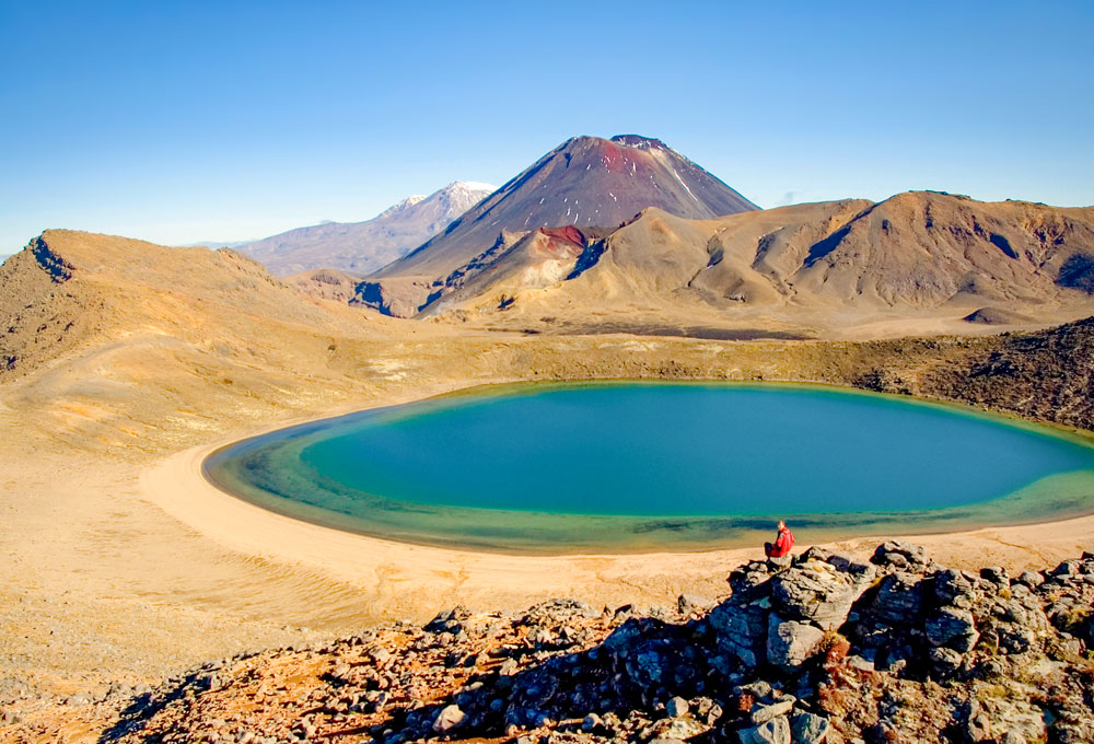 Emerald Lakes on the Tongariro Crossing is one of the top places to visit in NZ