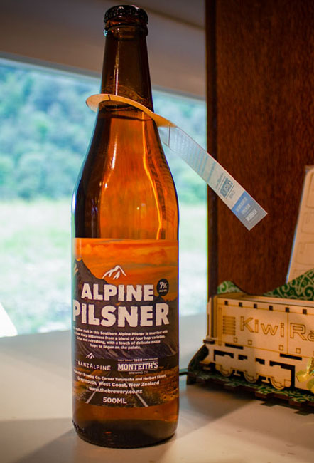 Alpine Pilsner on the TranzAlpine