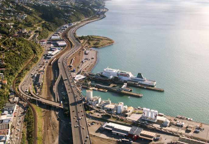 Interislander Wellington terminal aerial Snippet